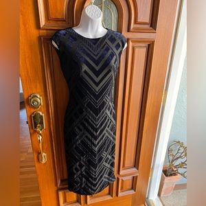 RETRO velvet jacquard dress geometric pattern - WORN ONCE